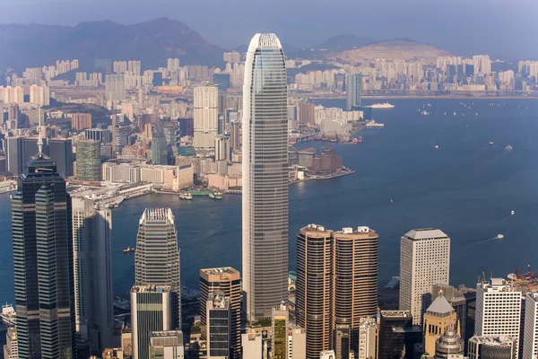 Hong kong ciudad vista desde el pico victoria — Stockfoto