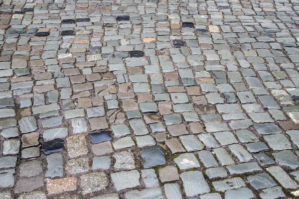 Mönster av våta cobble sten — Stockfoto