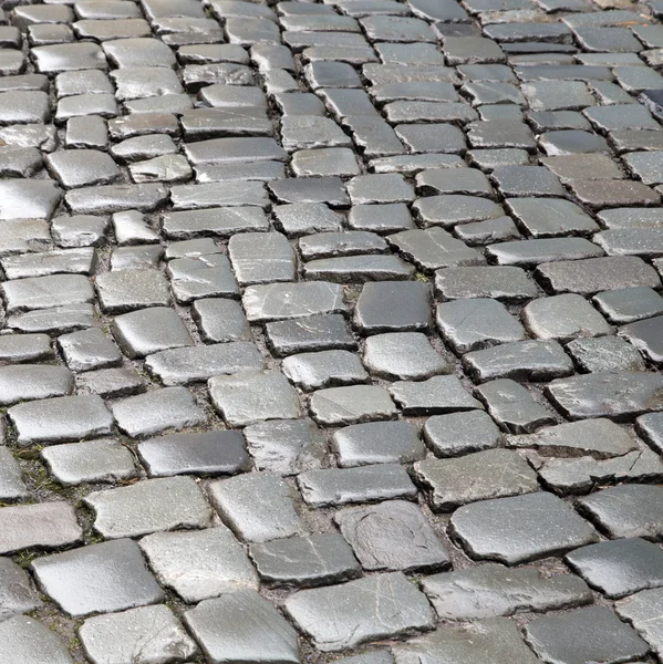 濡れた石畳の石のパターン — ストック写真