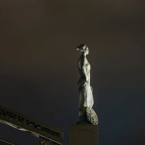 Standbeeld van Europa op de brug van de Brooks in Hamburg — Stockfoto