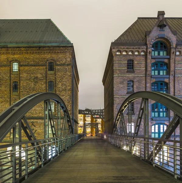 Hamburg famous Speicherstadt — Stock Photo, Image