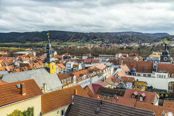 Vista sulla città di Rudolstein in Turingia — Foto Stock