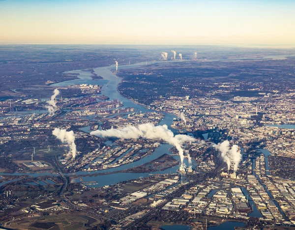 Aérea de la ciudad de Hamburgo — Foto de Stock