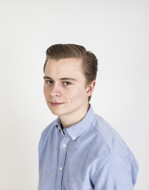 serin yakışıklı genç çocuk portresi