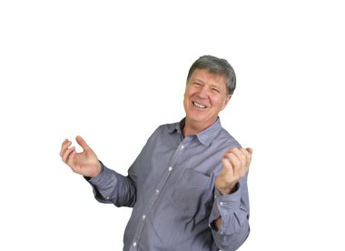 çekici 50 yaşında rahat giyimli adam