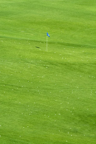 Vibrující golfové hřiště a vlajky — Stock fotografie