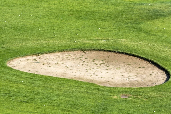Поле для гольфу піщана яма — стокове фото