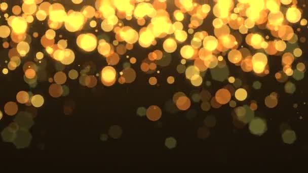黄金のボケの輝きは クリスマスの季節のメッセージのための完璧な背景です — ストック動画