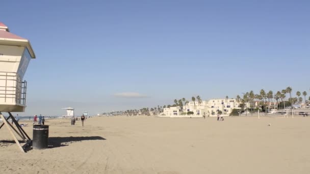 Una Panoramica Della Storica Huntington Beach Che Ferma Con Vista — Video Stock