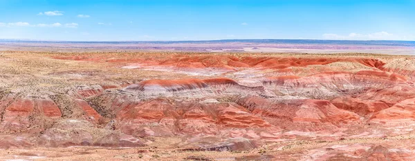 Panoramic View Painted Desert National Park Mountains Shows Beautiful Geologic — Stock Photo, Image