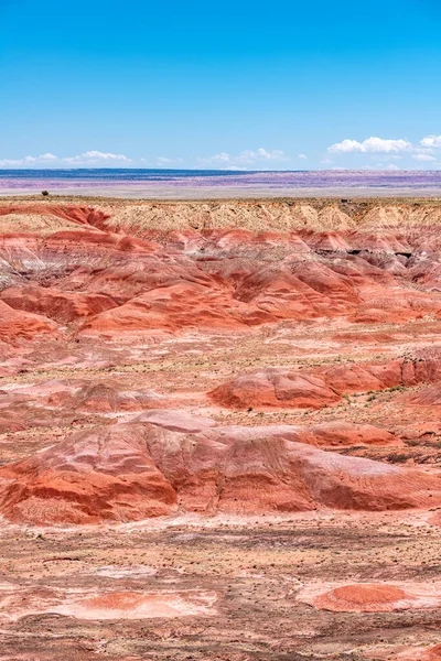 Panoramisch Uitzicht Painted Desert National Park Bergen Toont Prachtige Geologische — Stockfoto