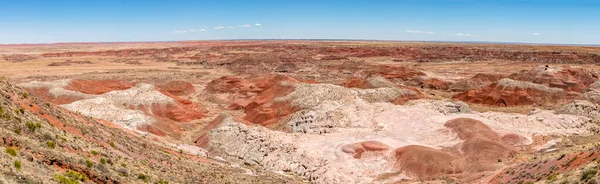 絵のような砂漠国立公園の山々のパノラマビューは この公園に名前を与える美しい地質学的形成 パターン 色を示しています — ストック写真