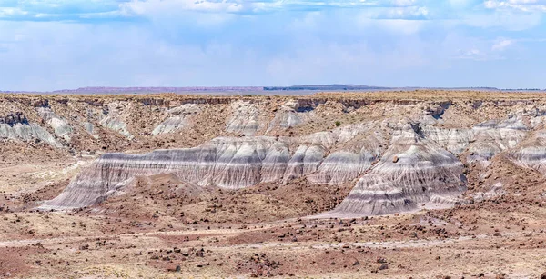 絵のような砂漠国立公園の山々のパノラマビューは この公園に名前を与える美しい地質学的形成 パターン 色を示しています — ストック写真
