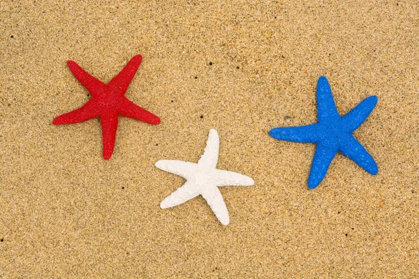 Étoile de mer patriotique sur la plage — Photo