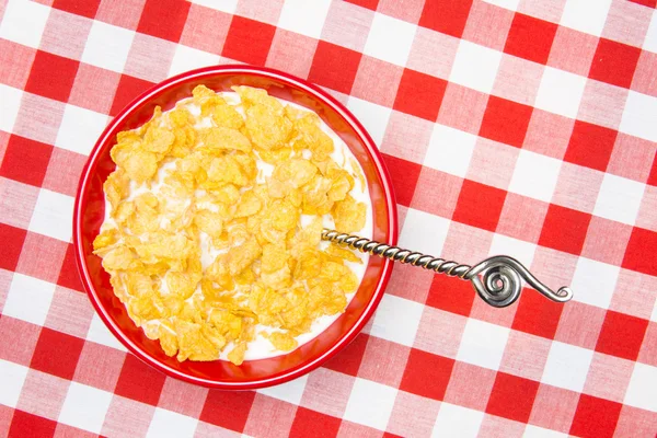 Schale mit Cornflakes — Stockfoto