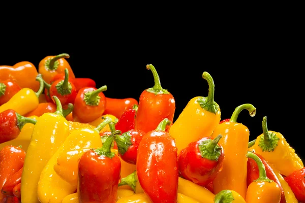 Stack of colorful peppers — Stock Photo, Image