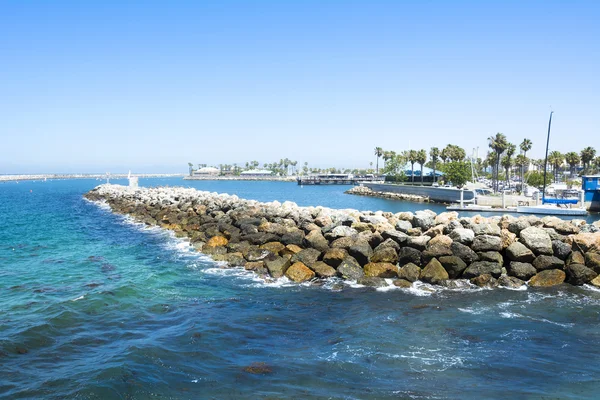 Harbor breakwater in Redondo Beach — Stock Photo, Image