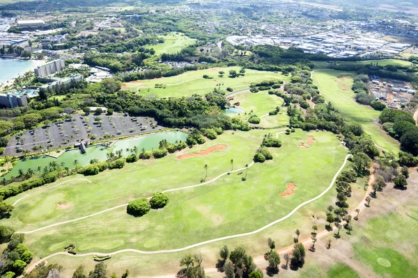 Vista aerea del campo da golf — Foto Stock