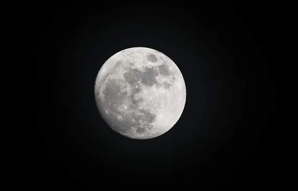 Luna pe cerul negru — Fotografie, imagine de stoc