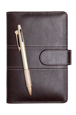 deri defter ve tükenmez kalem