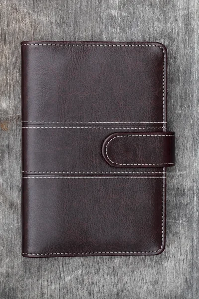 Brown leather notebook — Stock Photo, Image