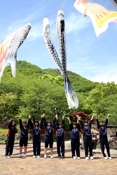 Excursion of an Japanese elementary school — Stock Photo, Image