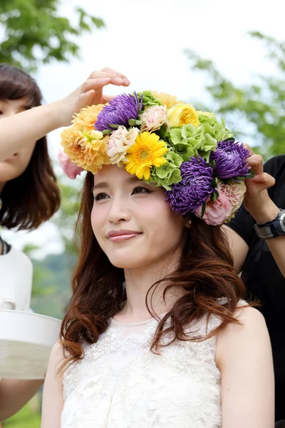 Jovem japonesa bela noiva — Fotografia de Stock