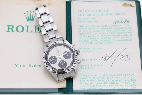 Rolex armbandsur i en display, Ref. 6262 — Stockfoto