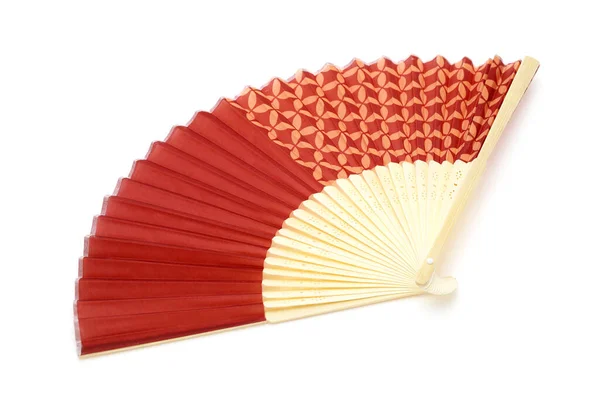 Japanese Folding Fan Isolated White Background — Stock Photo, Image