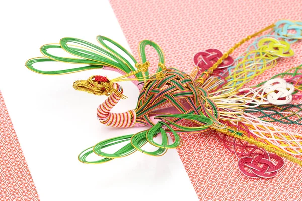 Mizuhiki Por Cultura Japonesa Phoenix Bird Cordón Japonés Decorativo Hecho — Foto de Stock
