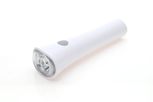 Electric Led Pocket Flashlight White Background — Stock Photo, Image