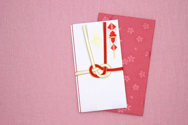 Enveloppe Traditionnelle Japonaise Pour Cadeau Argent Célébration Cadeau Emballage Cadeau — Photo