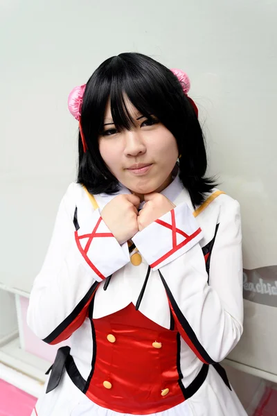 KAGAWA, JAPAN - September 28: Japanese anime character cosplay pose in Anime Event in Kagawa 2014 on Sept 28, 2014 at Reoma World Park, Marugame, Kagawa, Japan — Stock Photo, Image