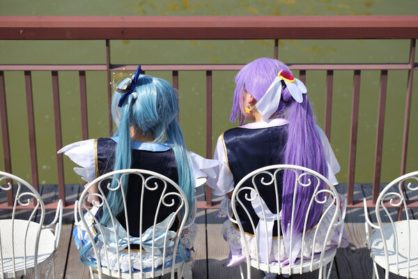 KAGAWA, JAPAN - September 28: Japanese anime character cosplay pose in Anime Event in Kagawa 2014 on Sept 28, 2014 at Reoma World Park, Marugame, Kagawa, Japan.