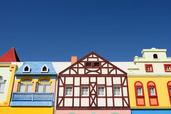 Kolorowe domy architektura — Zdjęcie stockowe