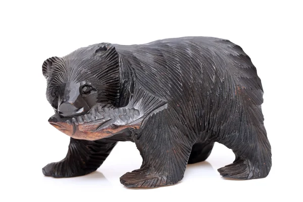 Традиционный японский сувенирный деревянный медведь — стоковое фото