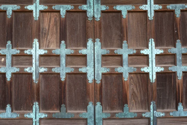 Japanese old temple door — Stock Photo, Image