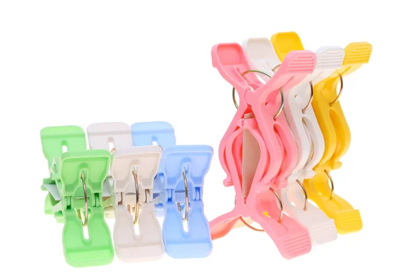 Plastové clothespins — Stock fotografie