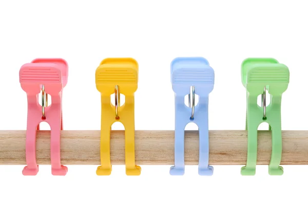 Plastové clothespins — Stock fotografie