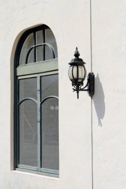 Old lamp lantern and window clipart
