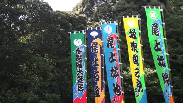 Bandera de rendimiento kabuki — Vídeos de Stock