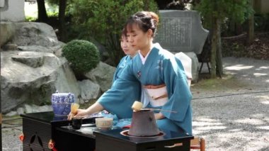 Japon Yeşil çay töreni Bahçe