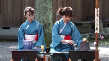 Japon Yeşil çay töreni Bahçe