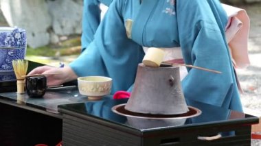 Japon Yeşil çay töreni Bahçe