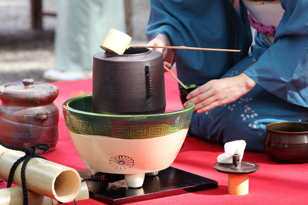 Japanese green tea ceremony