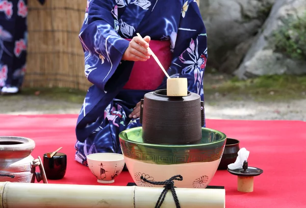 Japanese green tea ceremony — Stock Photo, Image