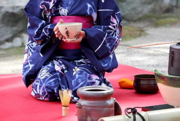 Japanese green tea ceremony — Stock Photo, Image