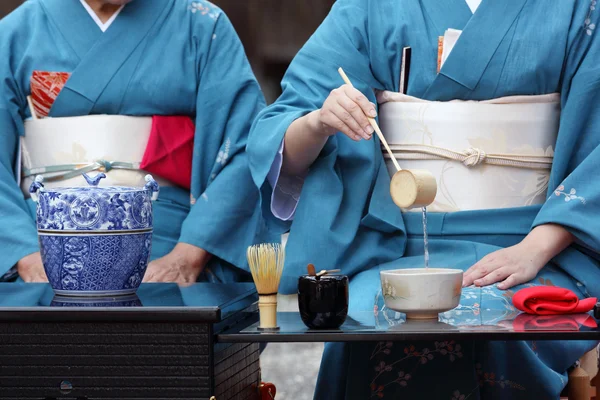 Japonský zelený čaj obřad — Stock fotografie