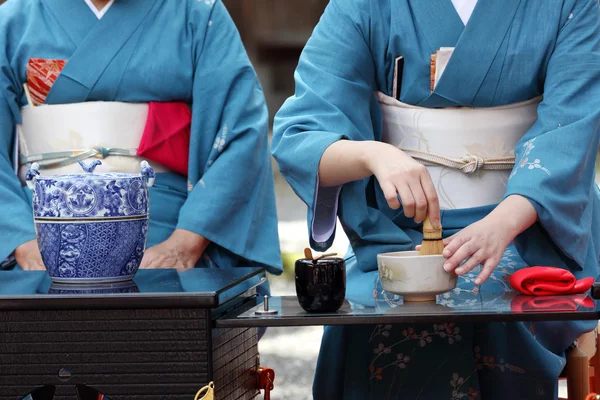 Japanese green tea ceremony — Stok fotoğraf