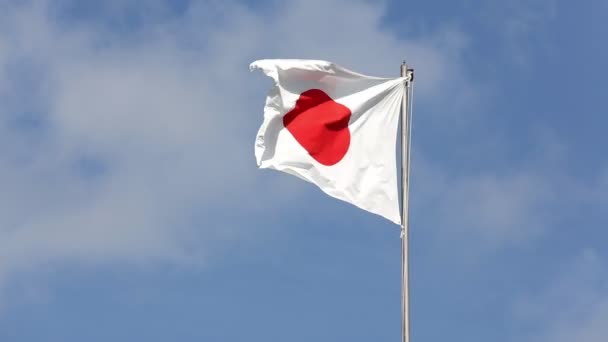 Bandera japonesa — Vídeos de Stock